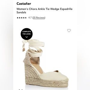 Castañer ankle tie wedge heel